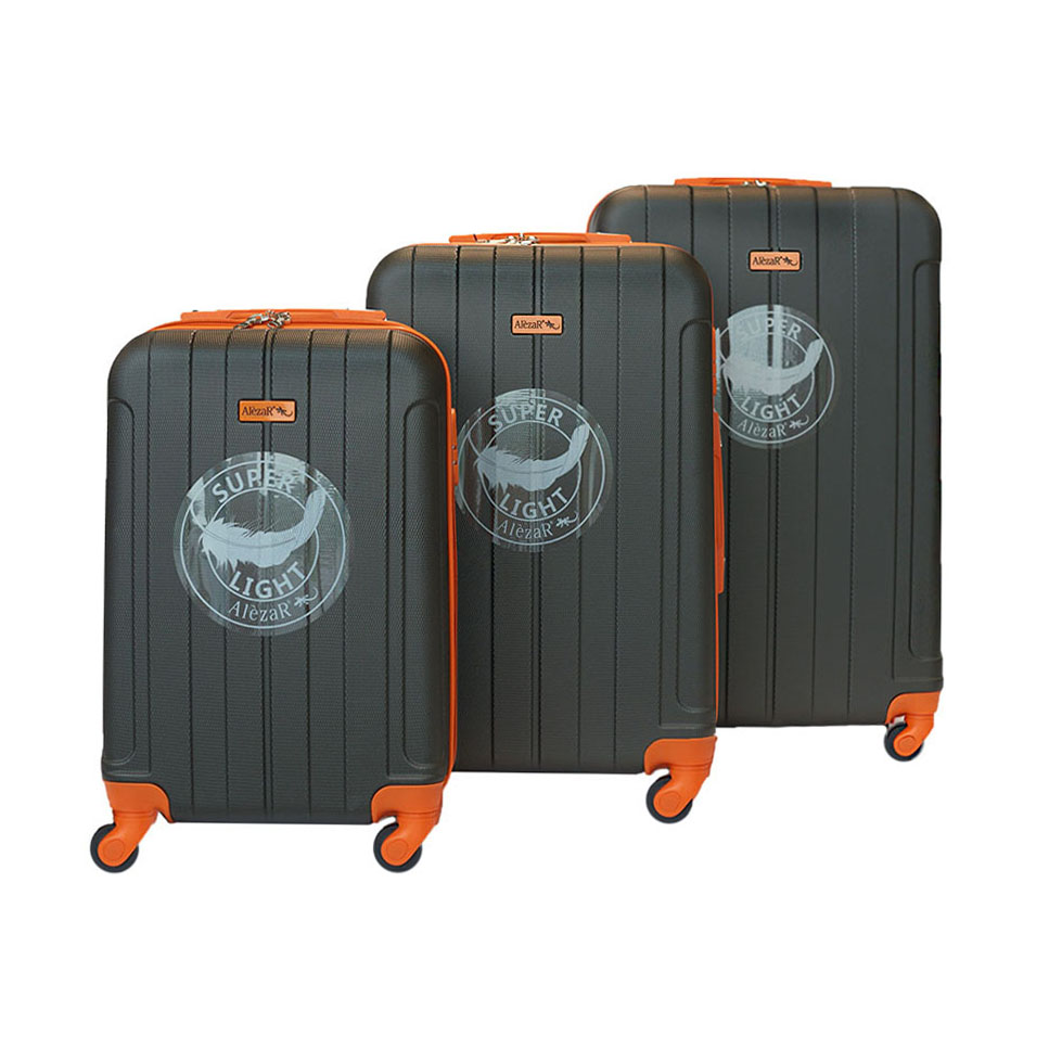 Alezar Control Набор чемоданов Серый/Оранжевый (20